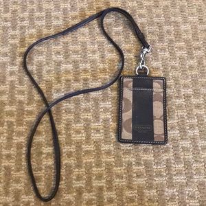 Coach ID holder. With strap